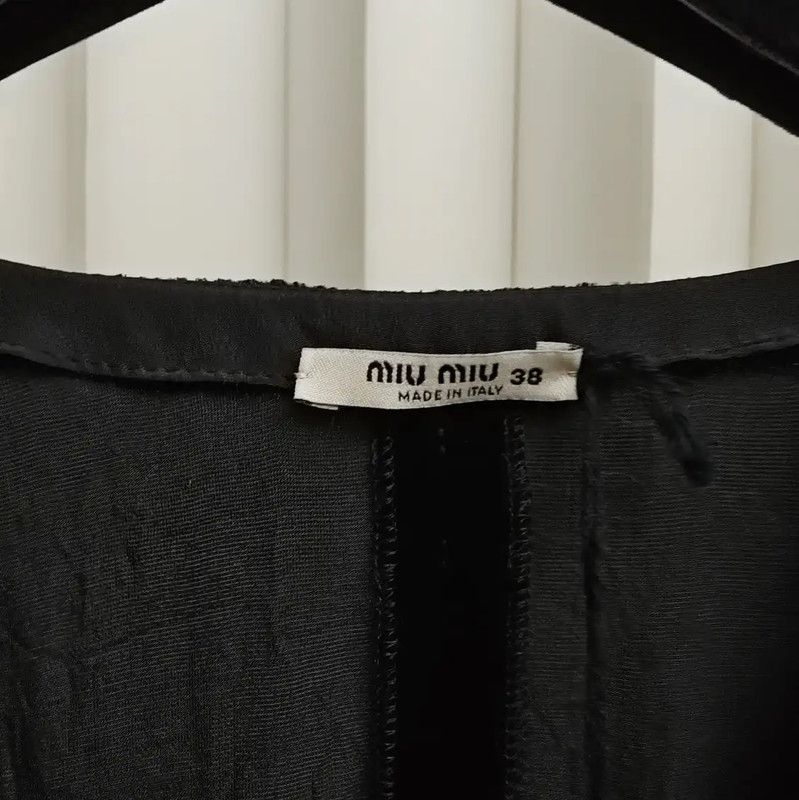 Miu Miu Miu Miu Black Long Sleeve Dress for Women 0089 Size S / US 4 / IT 40 - 5 Thumbnail
