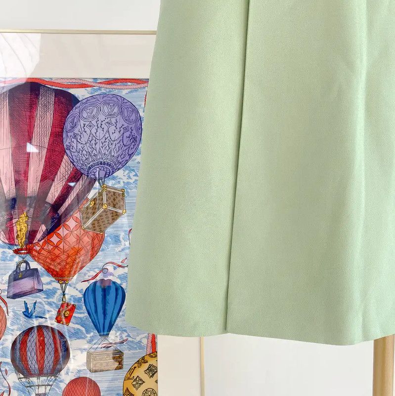 Miu Miu Miu Miu Sleeveless A-Line Dress in Green 0089 Size XL / US 12-14 / IT 48-50 - 7 Thumbnail