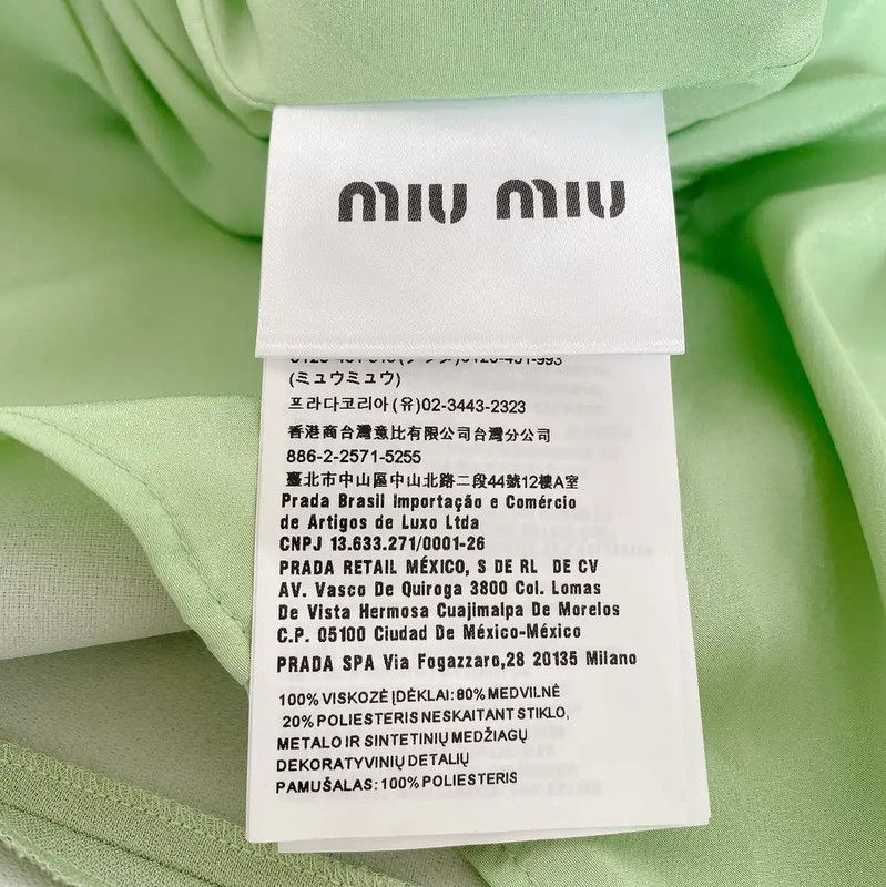 Miu Miu Miu Miu Sleeveless A-Line Dress in Green 0089 Size XL / US 12-14 / IT 48-50 - 9 Thumbnail
