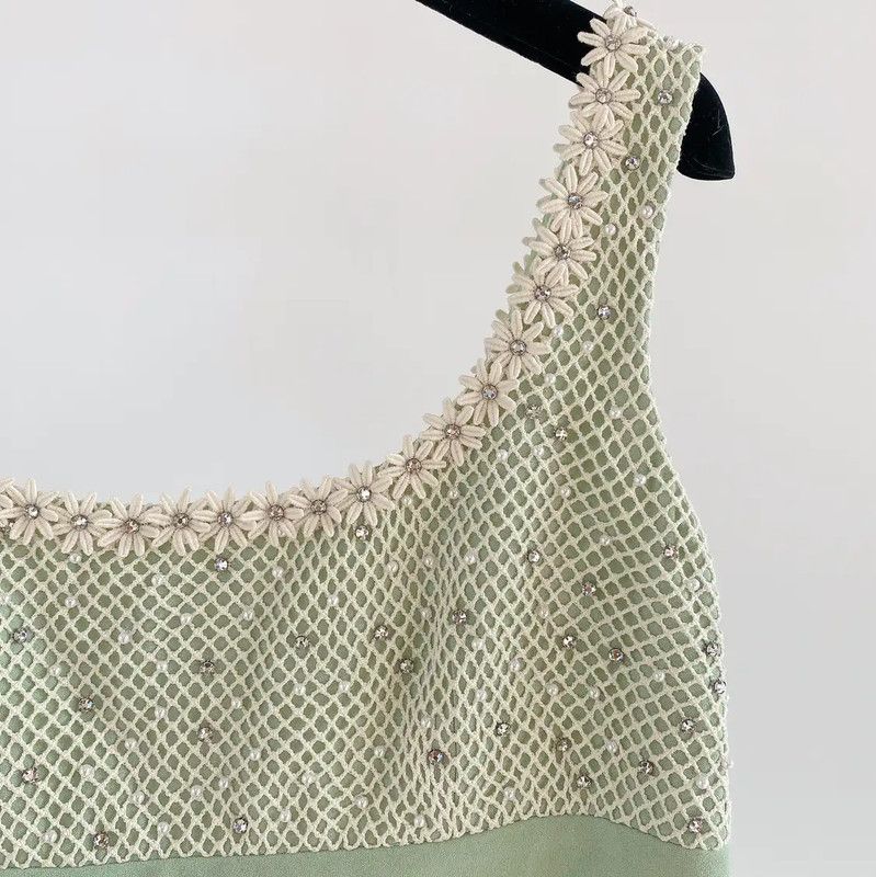 Miu Miu Miu Miu Sleeveless A-Line Dress in Green 0089 Size XL / US 12-14 / IT 48-50 - 5 Thumbnail