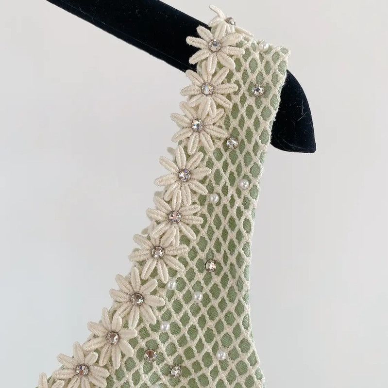 Miu Miu Miu Miu Sleeveless A-Line Dress in Green 0089 Size XL / US 12-14 / IT 48-50 - 3 Thumbnail
