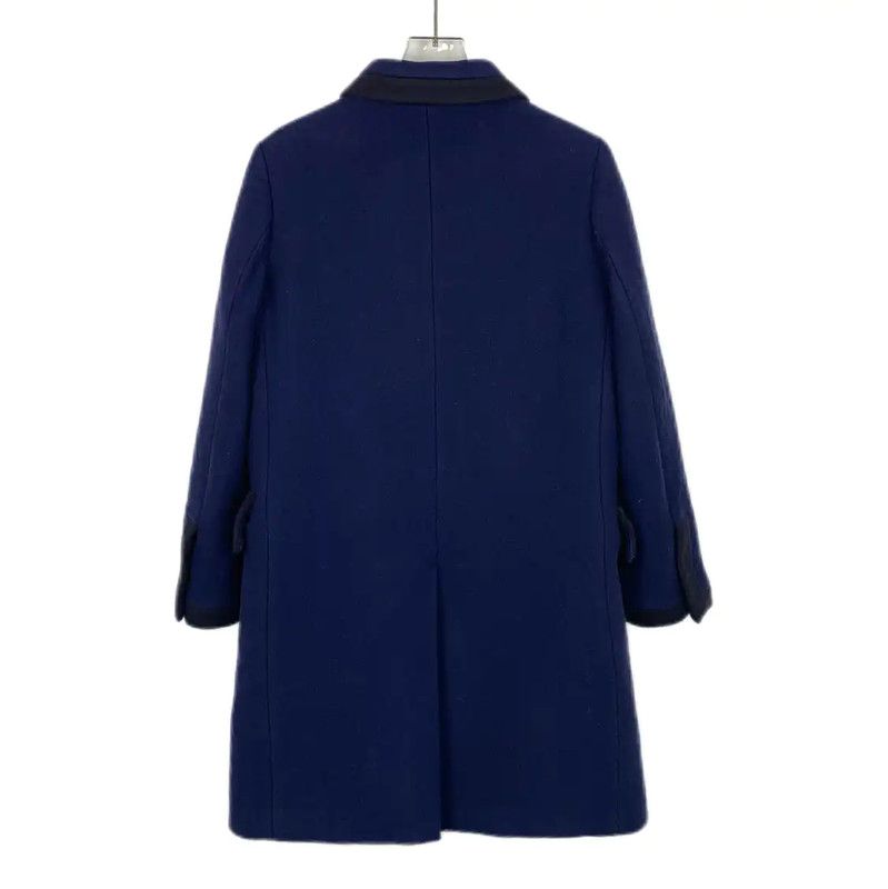 Miu Miu Miu Miu Women's Wool Navy Blue Coat 0089 Size ONE SIZE - 2 Thumbnail