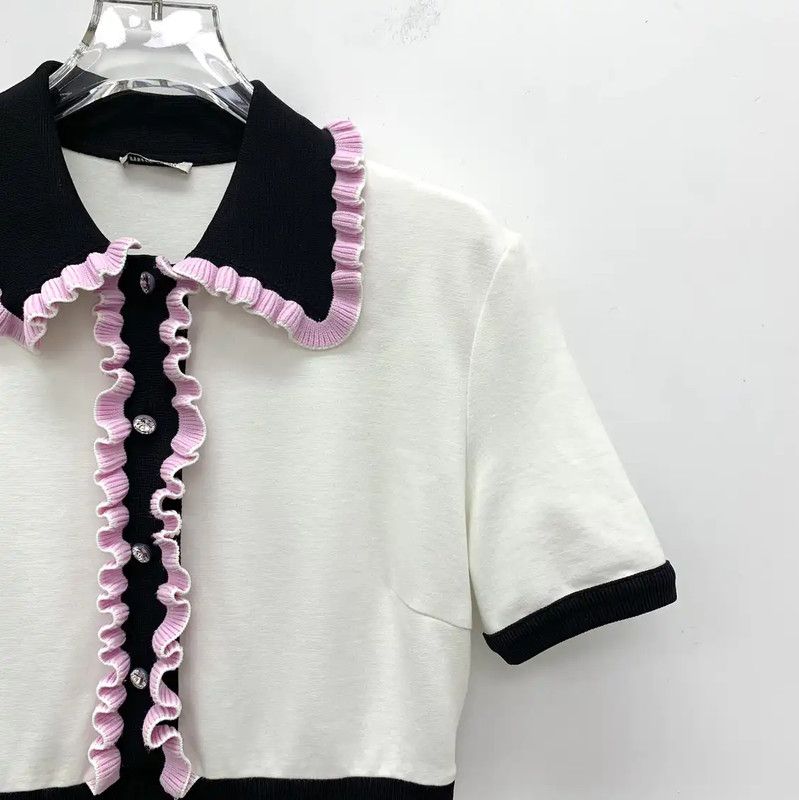 Miu Miu Miu Miu White Cotton Dress with Ruffle Detail 0089 Size S / US 4 / IT 40 - 3 Thumbnail
