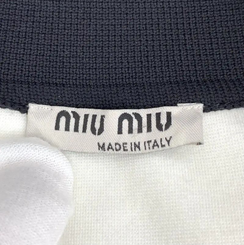 Miu Miu Miu Miu White Cotton Dress with Ruffle Detail 0089 Size S / US 4 / IT 40 - 6 Thumbnail