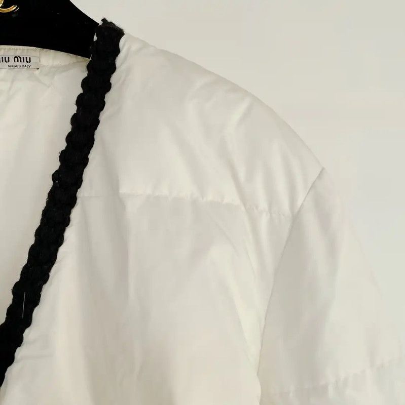 Miu Miu Miu Miu Spring Autumn White Nylon Jacket 0089 Size M / US 6-8 / IT 42-44 - 3 Thumbnail