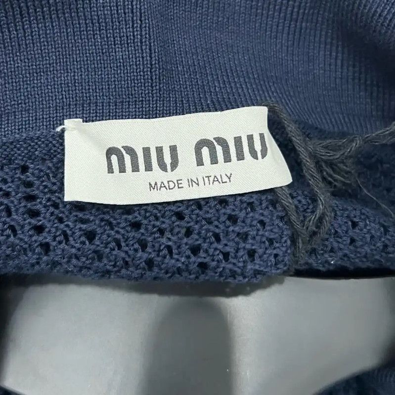 Miu Miu Miu Miu Women's Navy Blue Dress 0089 Size ONE SIZE - 5 Thumbnail