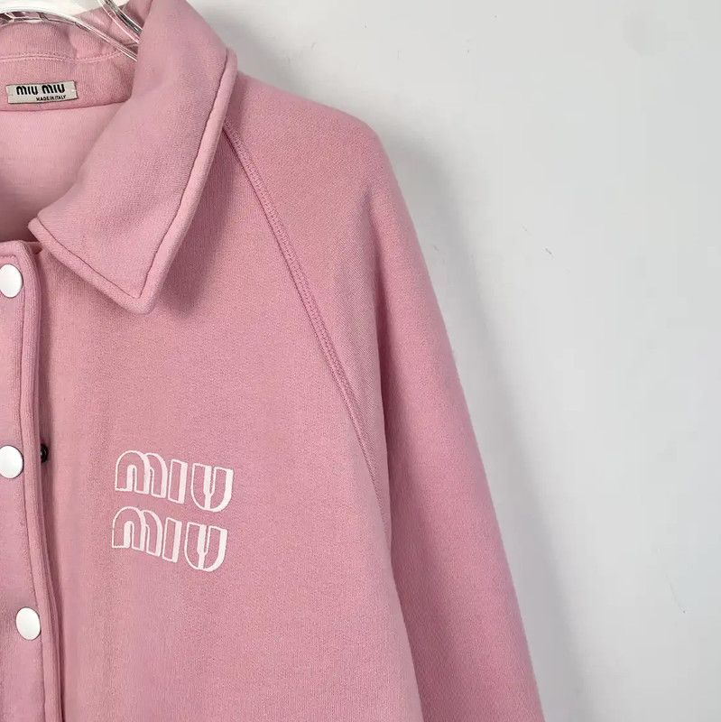 Miu Miu Miu Miu Pink Cotton Women's Jacket 0089 Size XS / US 0-2 / IT 36-38 - 3 Thumbnail