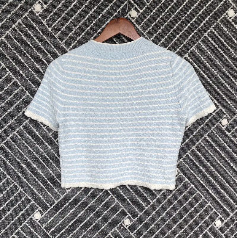 Miu Miu Miu Miu Summer Blue Nylon T-Shirt 0089 Size M / US 6-8 / IT 42-44 - 2 Thumbnail