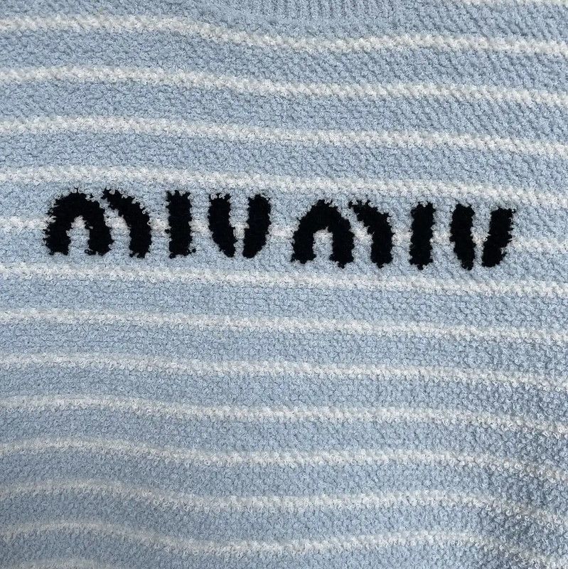 Miu Miu Miu Miu Summer Blue Nylon T-Shirt 0089 Size M / US 6-8 / IT 42-44 - 3 Thumbnail