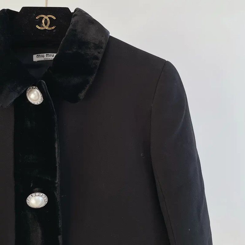Miu Miu Miu Miu Black Fall Jacket for Women 0089 Size M / US 6-8 / IT 42-44 - 3 Thumbnail