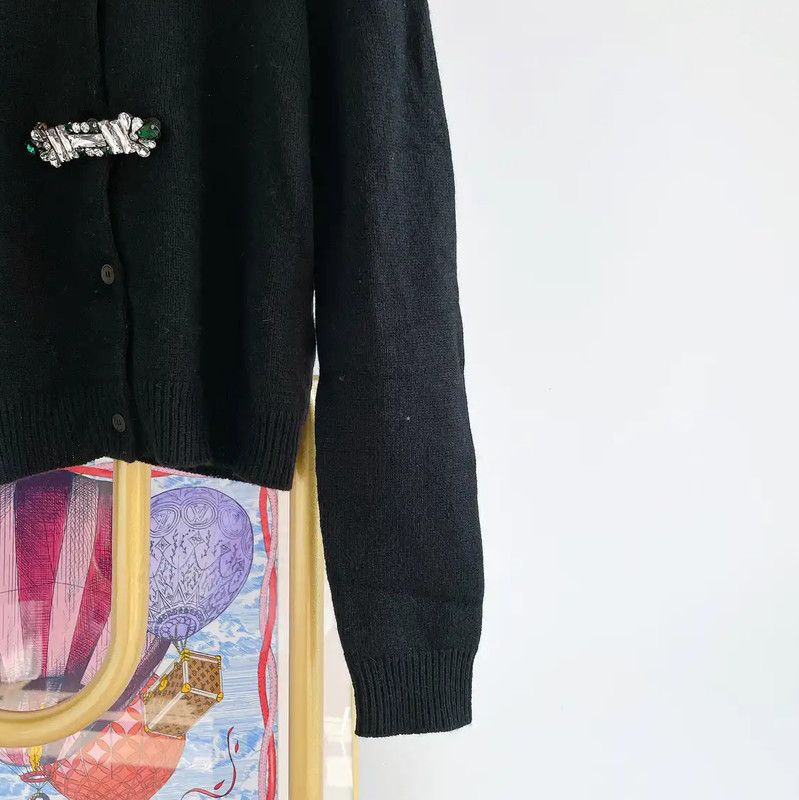 Miu Miu Miu Miu Black Cashmere Sweater for Women 0089 Size XL / US 12-14 / IT 48-50 - 8 Thumbnail