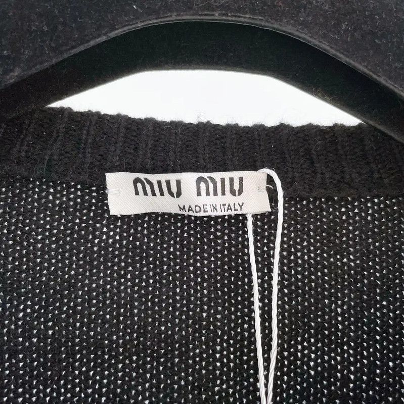 Miu Miu Miu Miu Black Cashmere Sweater for Women 0089 Size XL / US 12-14 / IT 48-50 - 5 Thumbnail