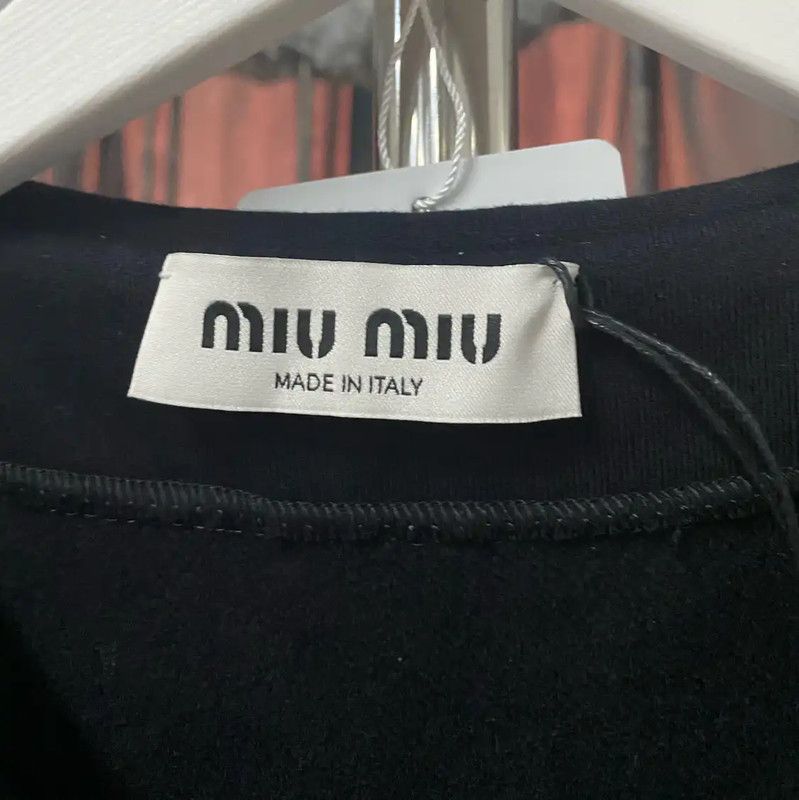 Miu Miu Miu Miu Black Cotton Summer Hoodie 0089 Size XS / US 0-2 / IT 36-38 - 6 Thumbnail