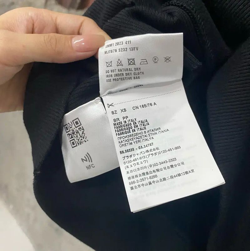 Miu Miu Miu Miu Black Cotton Summer Hoodie 0089 Size XS / US 0-2 / IT 36-38 - 7 Thumbnail