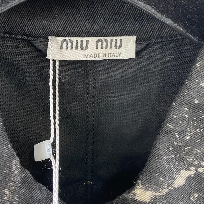 Miu Miu Miu Miu Black Cotton Women's Spring Jacket 0089 Size XS / US 0-2 / IT 36-38 - 6 Thumbnail