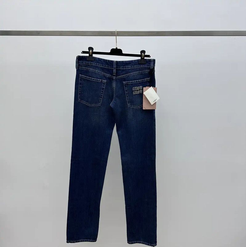Miu Miu Miu Miu Blue Women's Casual Pants 0089 Size 23" - 2 Thumbnail
