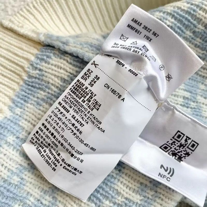 Miu Miu Miu Miu Light Blue Cashmere Cardigan 0089 Size ONE SIZE - 5 Thumbnail