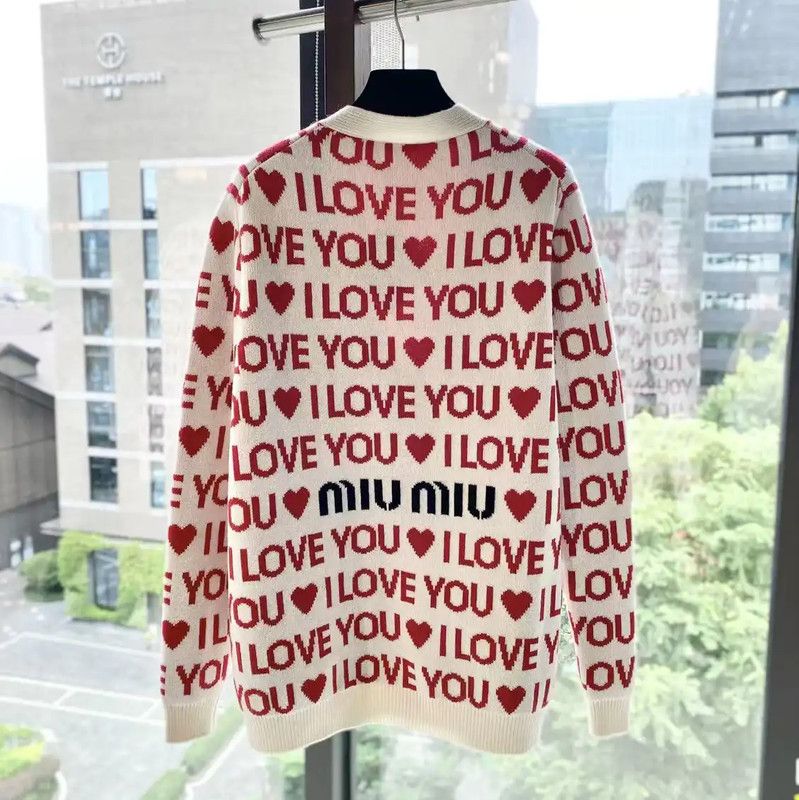 Miu Miu Miu Miu Multicolor Cashmere Cardigan 0089 Size ONE SIZE - 2 Thumbnail