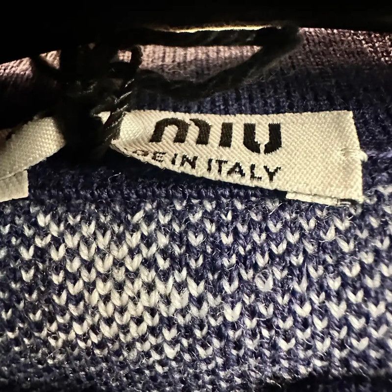 Miu Miu Miu Miu Blue Wool Sweater for Women 0089 Size S / US 4 / IT 40 - 4 Thumbnail