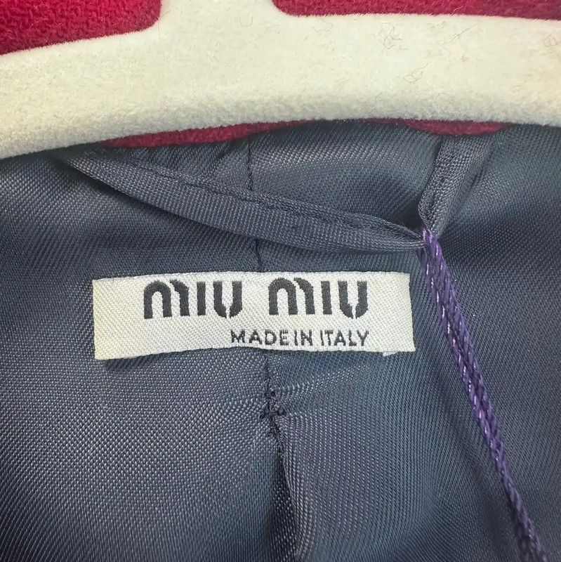 Miu Miu Miu Miu Navy Wool Women's Coat 0089 Size L / US 10 / IT 46 - 4 Thumbnail