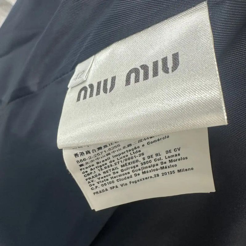 Miu Miu Miu Miu Navy Wool Women's Coat 0089 Size L / US 10 / IT 46 - 5 Thumbnail