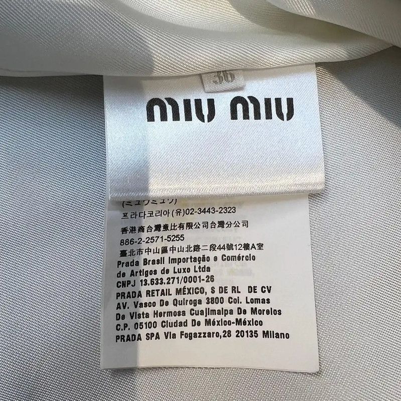 Miu Miu Miu Miu Women's Dark Blue Cotton Coat 0089 Size M / US 6-8 / IT 42-44 - 6 Thumbnail