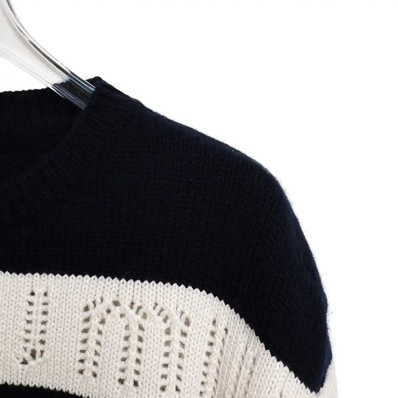 Miu Miu Miu Miu Striped Cashmere Blend Sweater 0089 Size L / US 10 / IT 46 - 3 Thumbnail