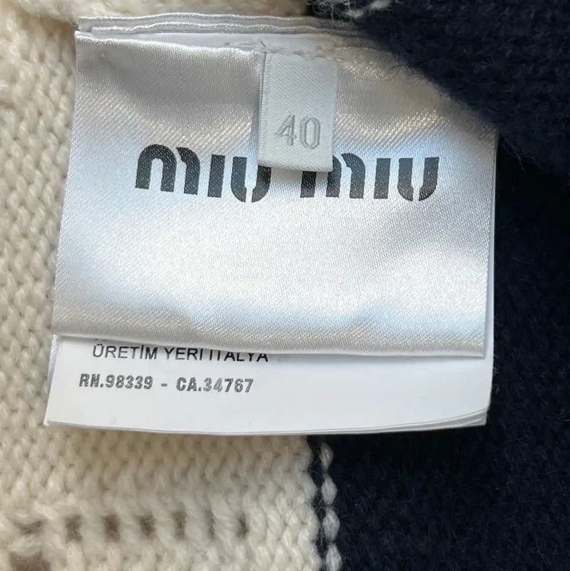 Miu Miu Miu Miu Striped Cashmere Blend Sweater 0089 Size L / US 10 / IT 46 - 6 Thumbnail