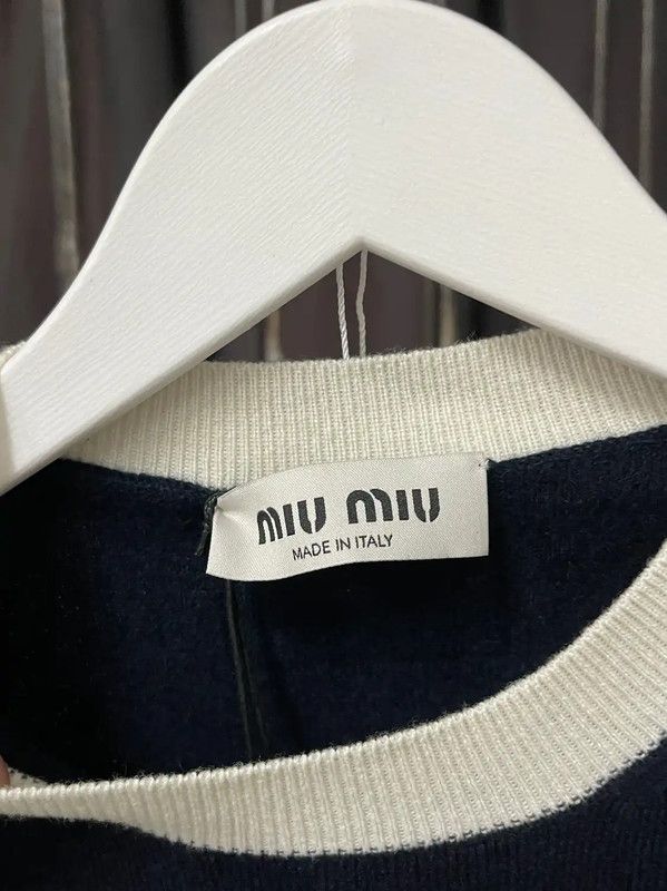 Miu Miu Miu Miu Summer Black Short Sleeve T-Shirt 0089 Size ONE SIZE - 6 Thumbnail