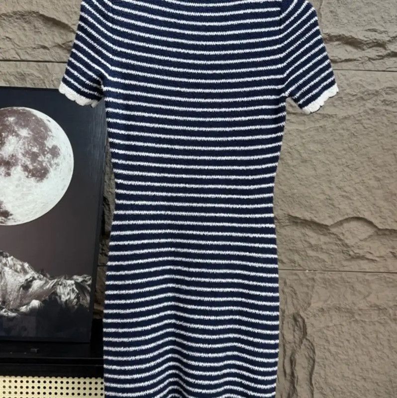 Miu Miu Miu Miu Striped Cotton Dress for Women 0089 Size S / US 4 / IT 40 - 2 Thumbnail