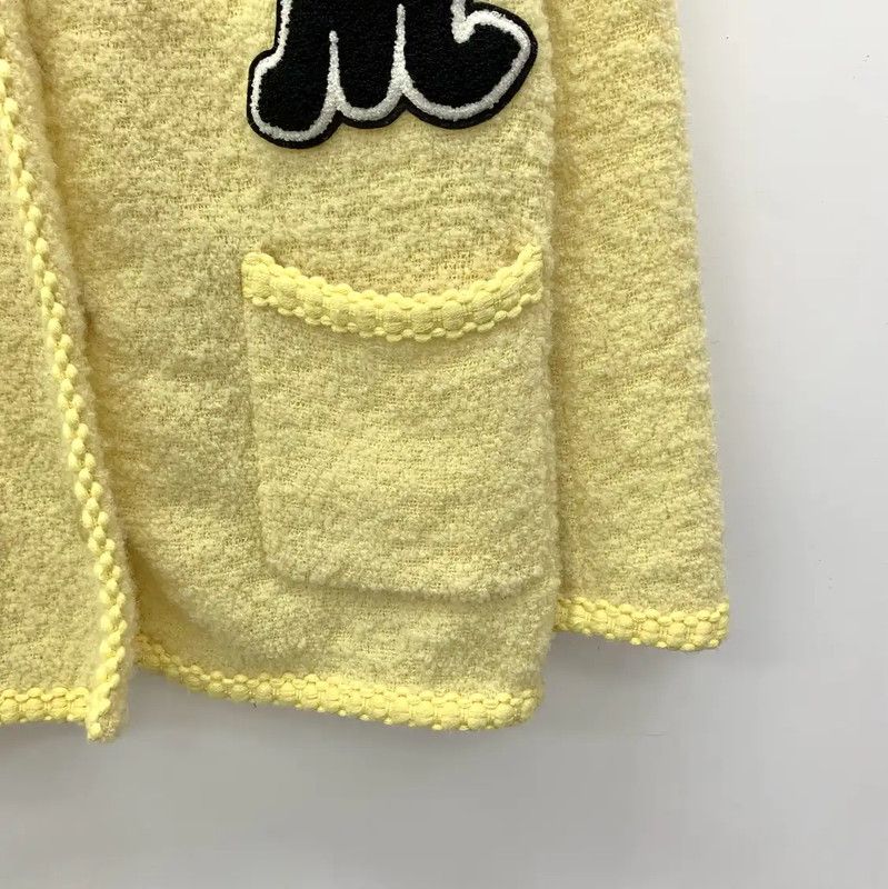 Miu Miu Miu Miu Yellow Wool Women's Cardigan 0089 Size XS / US 0-2 / IT 36-38 - 4 Thumbnail