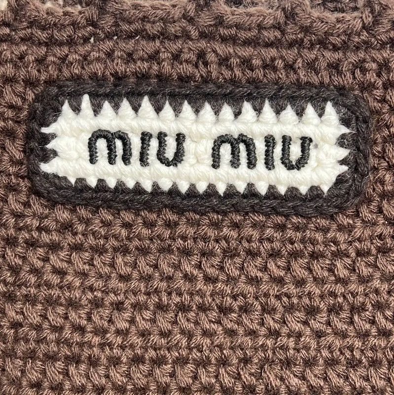 Miu Miu Miu Miu Brown Cotton Knitted Pullover 0089 Size M / US 6-8 / IT 42-44 - 5 Thumbnail