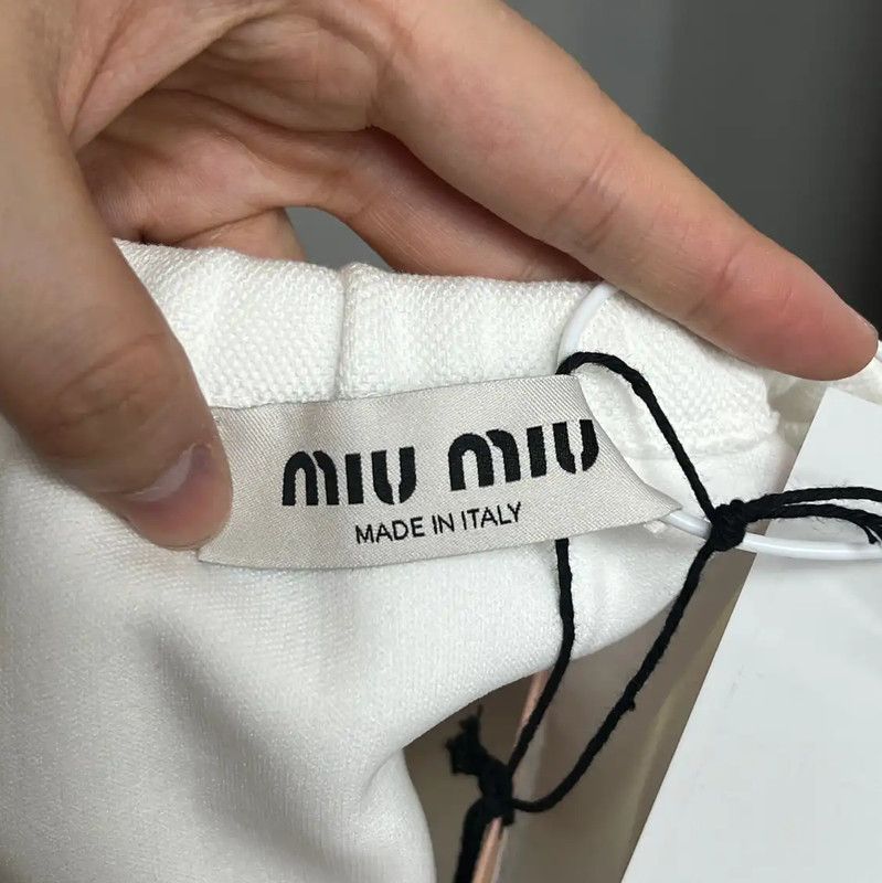 Miu Miu Miu Miu White Wool Women's Shorts 0089 Size 29" - 4 Thumbnail