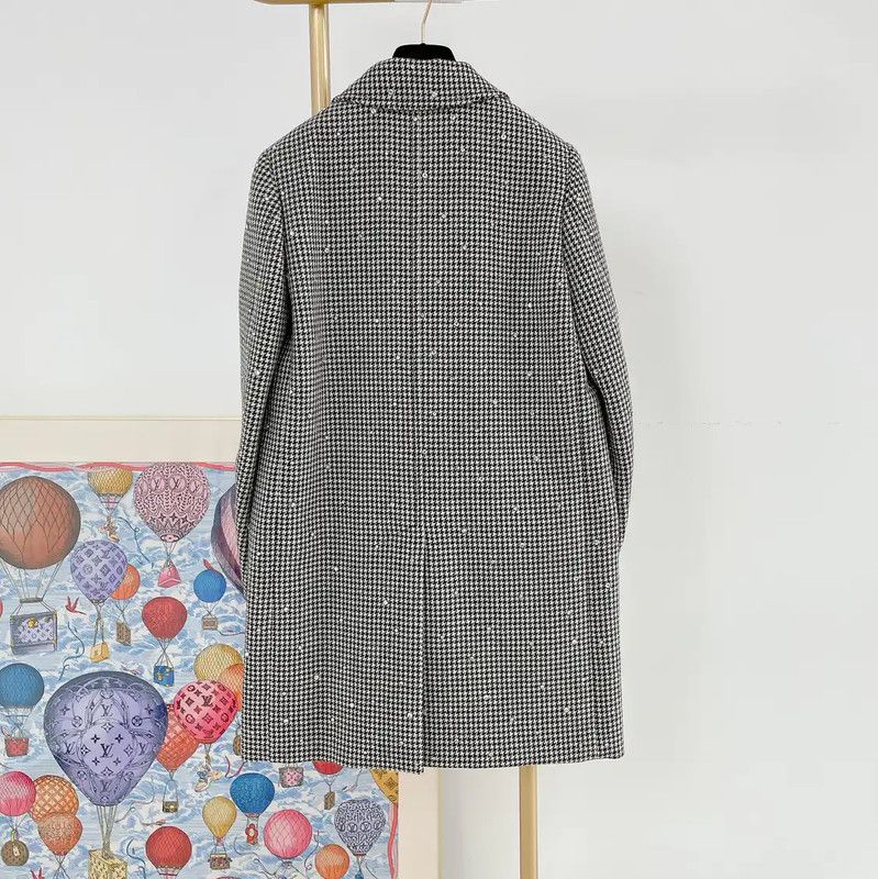 Miu Miu Miu Miu Gray Wool Mid-Length Coat for Women 0089 Size L / US 10 / IT 46 - 2 Thumbnail