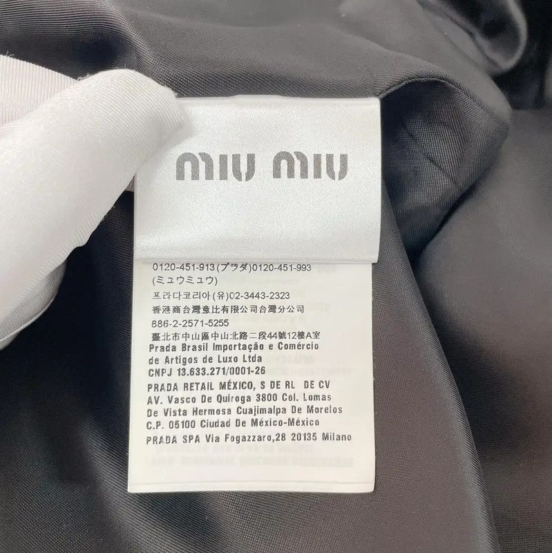 Miu Miu Miu Miu Gray Wool Mid-Length Coat for Women 0089 Size L / US 10 / IT 46 - 7 Thumbnail