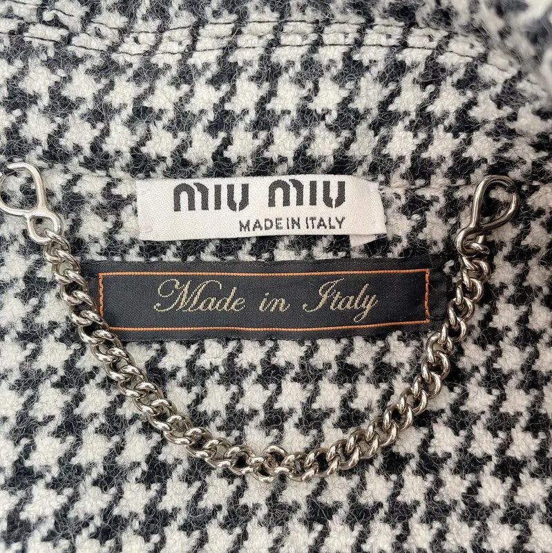 Miu Miu Miu Miu Gray Wool Mid-Length Coat for Women 0089 Size L / US 10 / IT 46 - 6 Thumbnail