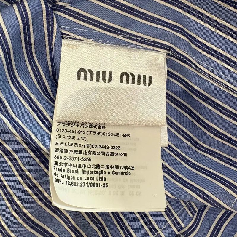 Miu Miu Miu Miu Blue Cropped Long Sleeve Shirt 0089 Size M / US 6-8 / IT 42-44 - 6 Thumbnail