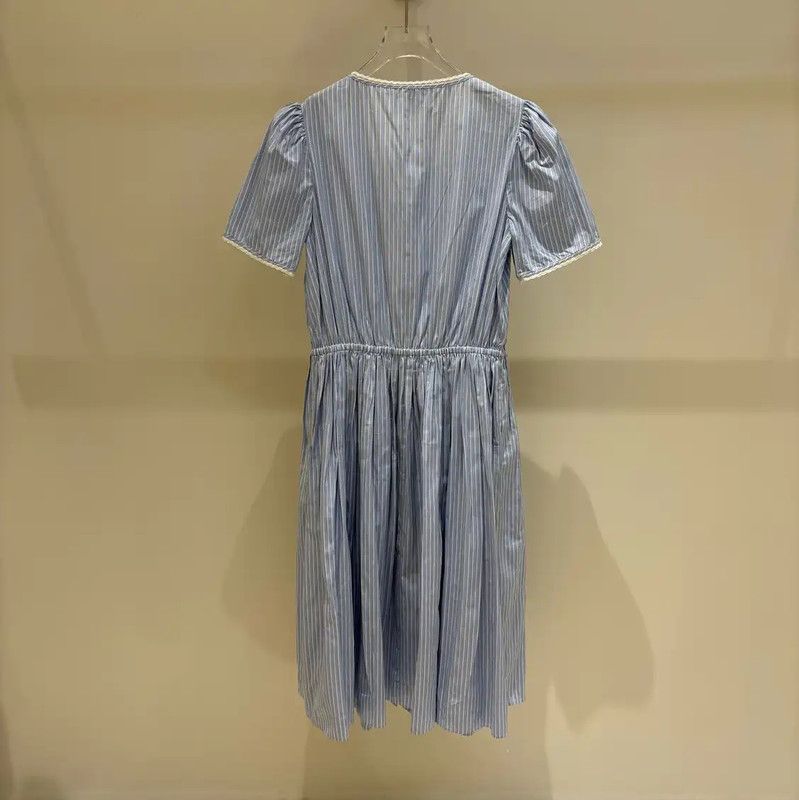 Miu Miu Miu Miu Striped Cotton Dress for Summer 0089 Size M / US 6-8 / IT 42-44 - 2 Thumbnail