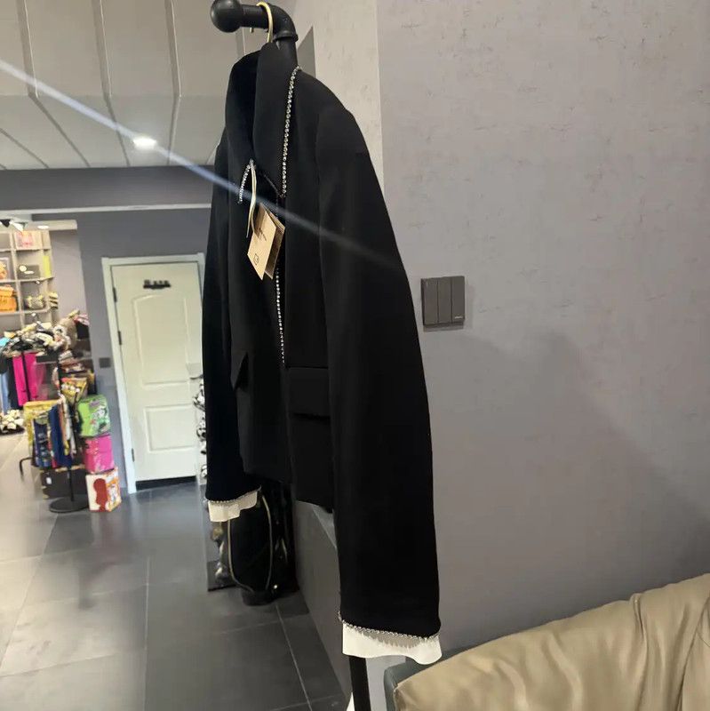 Miu Miu Miu Miu Black Women's Coat with Detail 0089 Size M / US 6-8 / IT 42-44 - 3 Thumbnail