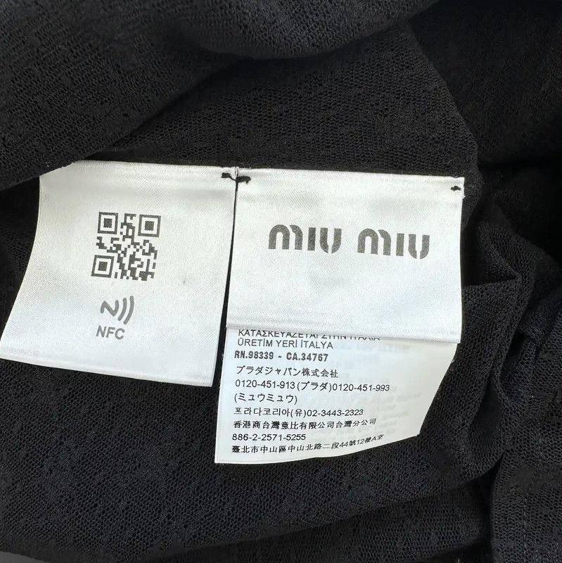 Miu Miu Miu Miu Black Women's Long Sleeve Shirt 0089 Size S / US 4 / IT 40 - 5 Thumbnail