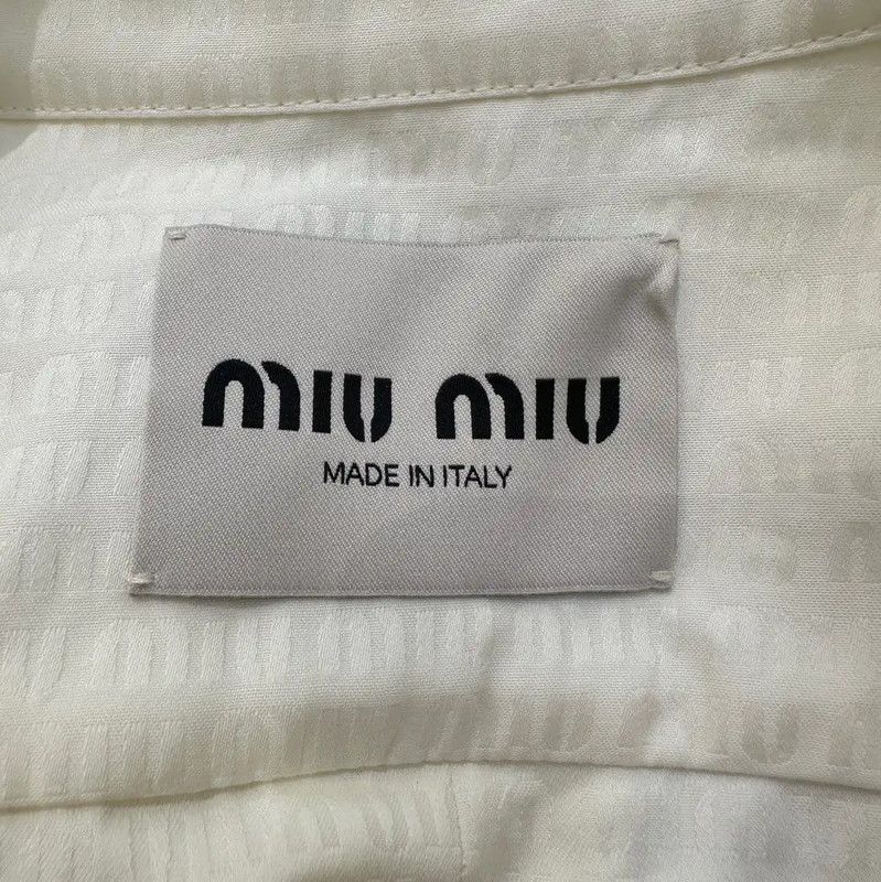 Miu Miu Miu Miu Cotton Printed Long Sleeve Shirt 0089 Size S / US 4 / IT 40 - 6 Thumbnail