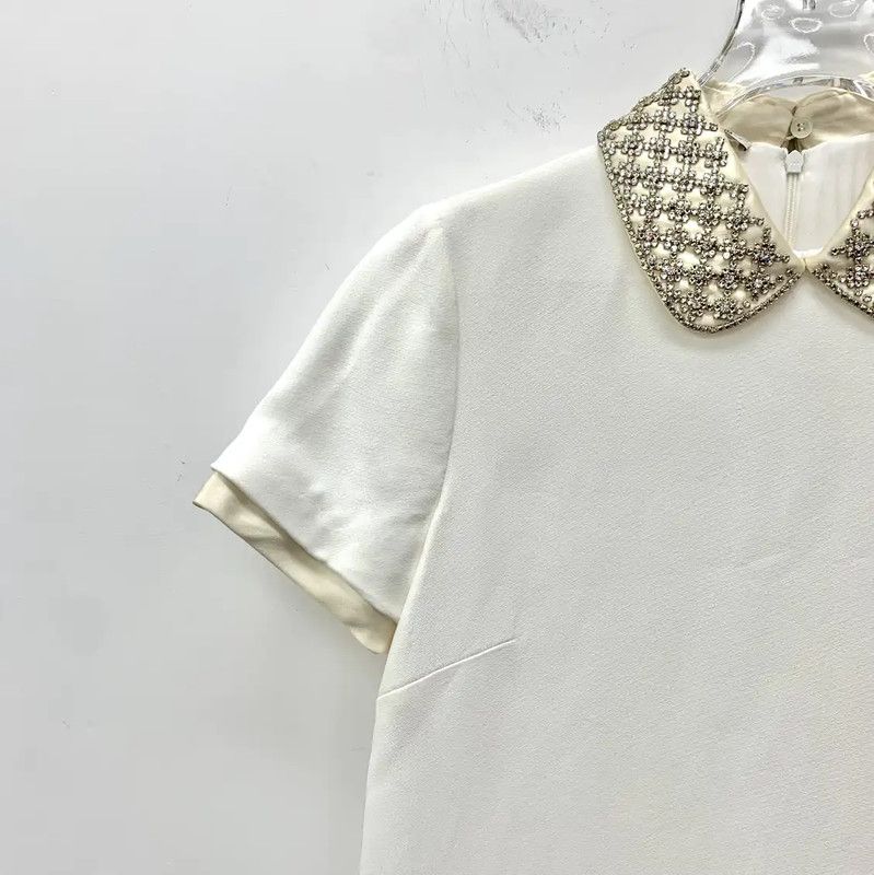 Miu Miu Miu Miu White Short Sleeve Dress 0089 Size S / US 4 / IT 40 - 3 Thumbnail