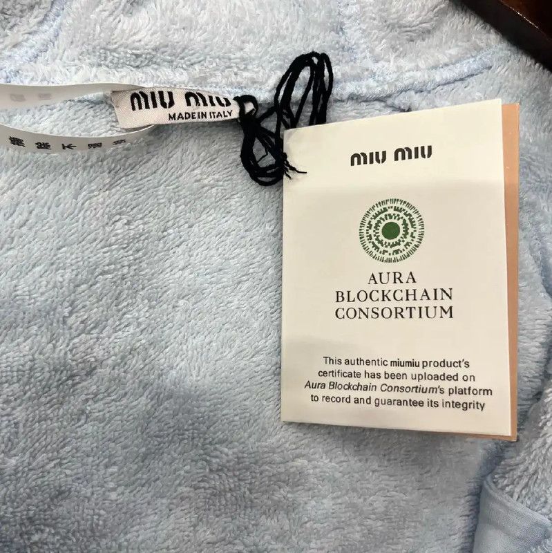 Miu Miu Miu Miu Light Blue Cotton Women's Jacket 0089 Size L / US 10 / IT 46 - 5 Thumbnail