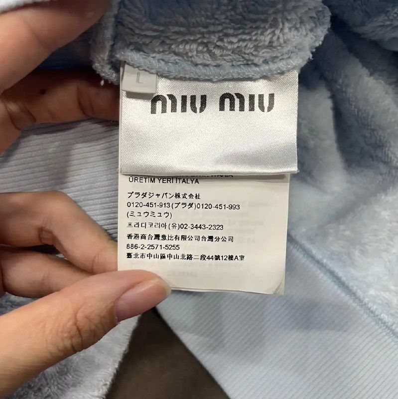 Miu Miu Miu Miu Light Blue Cotton Women's Jacket 0089 Size L / US 10 / IT 46 - 6 Thumbnail