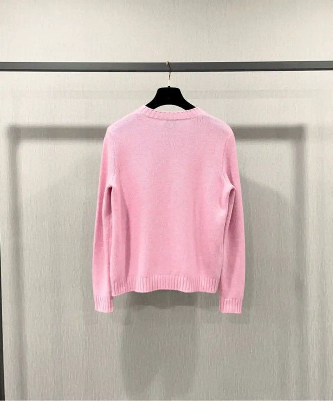 Miu Miu Miu Miu Women's Pink Wool Sweater with Bambi 0089 Size XS / US 0-2 / IT 36-38 - 2 Thumbnail