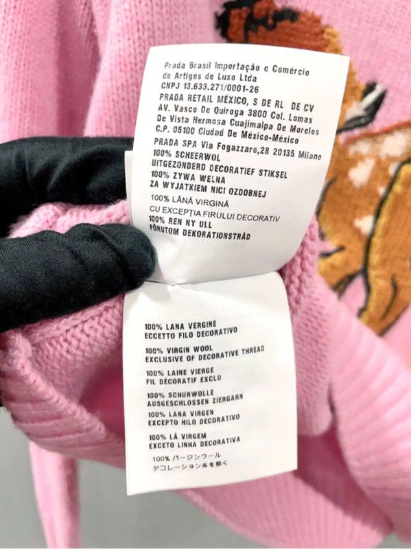 Miu Miu Miu Miu Women's Pink Wool Sweater with Bambi 0089 Size XS / US 0-2 / IT 36-38 - 9 Thumbnail