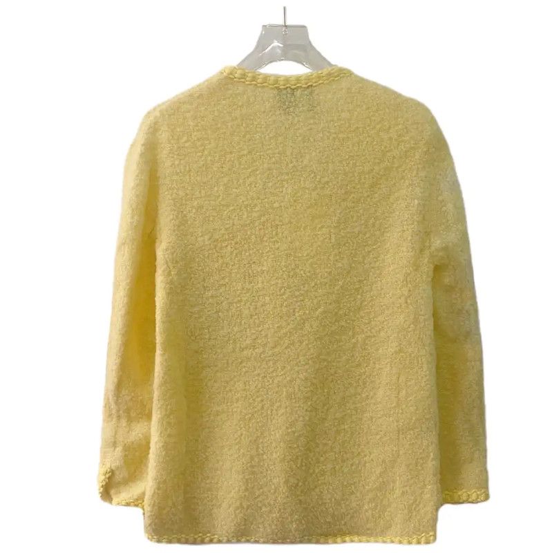 Miu Miu Miu Miu Yellow Wool Cardigan with Logo 0089 Size XS / US 0-2 / IT 36-38 - 2 Thumbnail