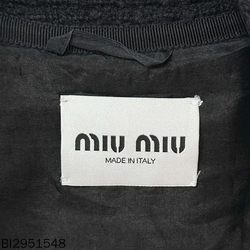 Miu Miu Miu Miu Women's Black Cardigan with Trim 0089 Size ONE SIZE - 5 Thumbnail