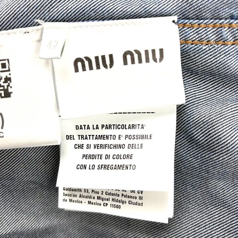 Miu Miu Miu Miu Blue Cotton Shirt for Women 0089 Size ONE SIZE - 4 Thumbnail