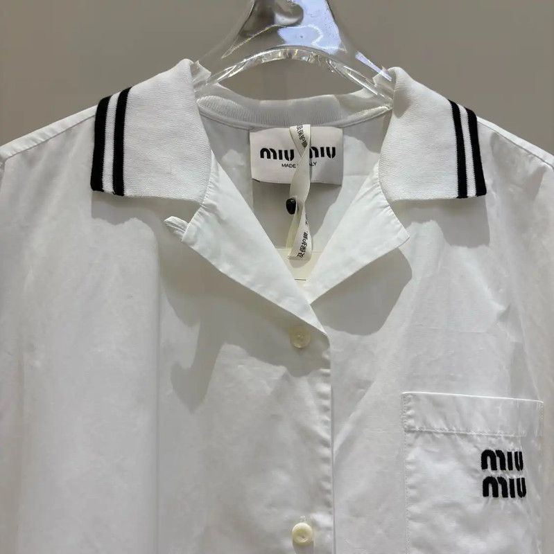 Miu Miu Miu Miu Summer White Cotton Dress 0089 Size M / US 6-8 / IT 42-44 - 3 Thumbnail